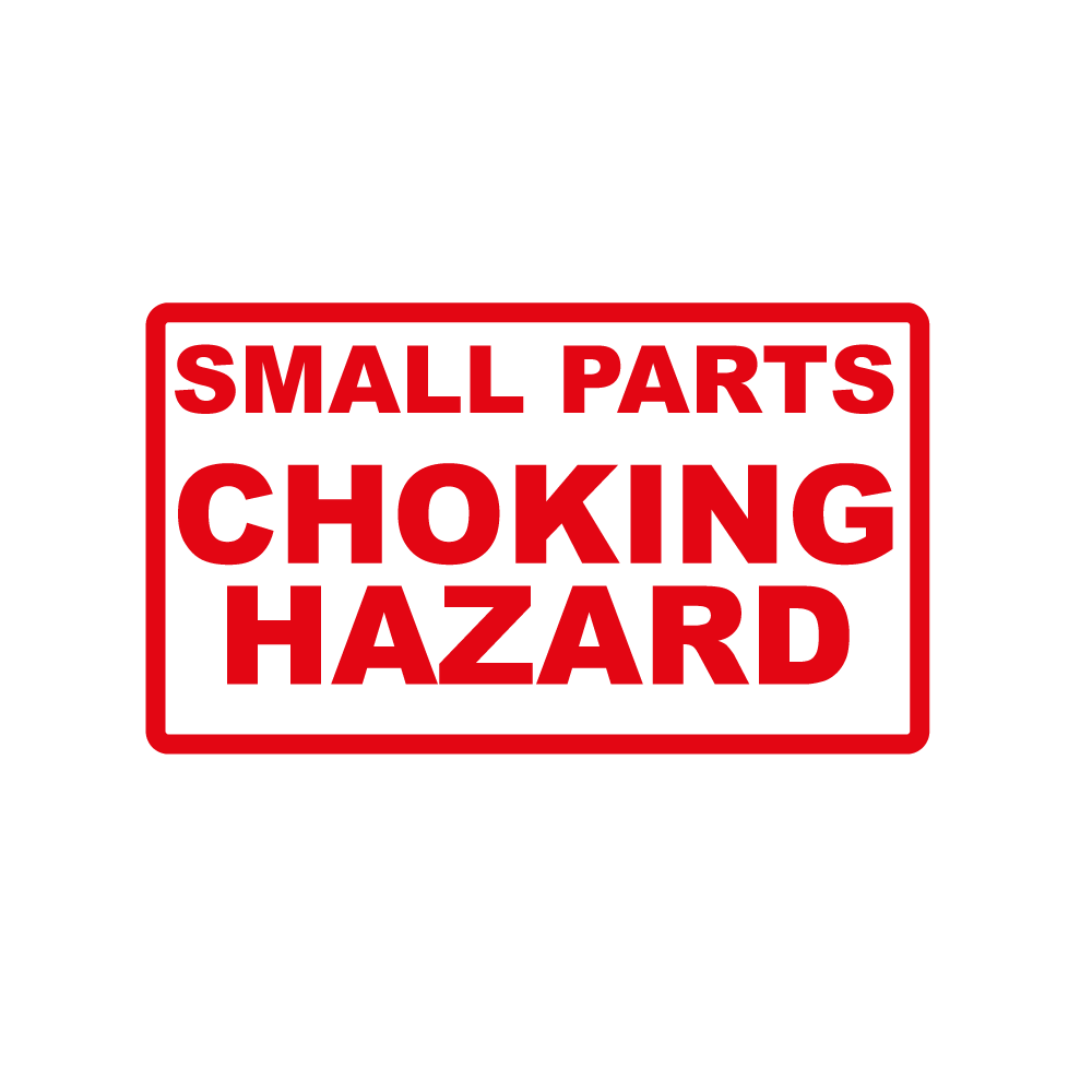 Small Parts Choking Hazard - 70 x 40mm Labels | Warning Labels | PPI L