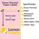 Zebra Printer Labels - Thermal Eco Labels For Zebra Printers