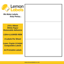 LSA4-LL03NSE-REM - 210 x 99mm White Paper With Removable Adhesive Labels, 3 labels to an A4 sheet, 100 sheets