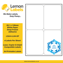 LSA4-LL04-DF - 99.1 x 139mm White Paper With Deep Freeze Adhesive Labels, 4 labels to an A4 sheet, 100 sheets
