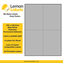 LSA4-LL04NSE-SMP - 105 x 148.5mm Matt Silver Polyester With Permanent Adhesive Labels, 4 labels to an A4 sheet, 100 sheets