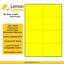 LSA4-LL08NSE-FLLE - 105 x 74mm Floursecent Lemon Paper With Permanent Adhesive Labels, 8 labels to an A4 sheet, 100 sheets
