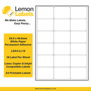 LSA4-LL18 - 63.5 x 46.6mm White Paper With Permanent Adhesive Labels, 18 labels to an A4 sheet, 500 sheets