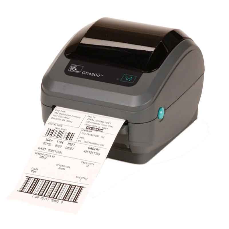 What labels fit a zebra gk420d label printer