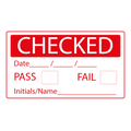 Checked Pass / Fail Check Box Labels - 70 x 40mm Labels | Warning Labels | PPI Labels