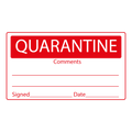 Red Quarantine Labels - 70 x 40mm Labels | Warning Labels | PPI Labels