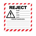 Square Reject Labels - 100 x 100mm Labels | Warning Labels | PPI Labels
