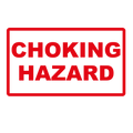 Choking Hazard Labels - 70 x 40mm Labels | Warning Labels | PPI Labels