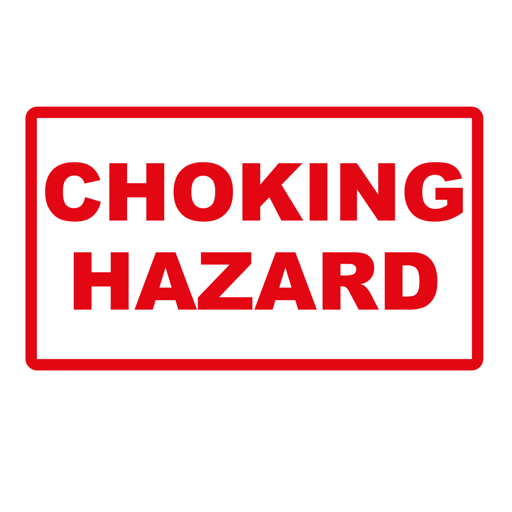 Choking Hazard Labels - 70 x 40mm Labels | Warning Labels | PPI Labels