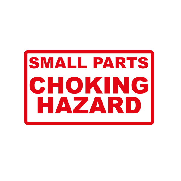 Small Parts Choking Hazard - 70 x 40mm Labels | Warning Labels | PPI Labels