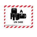 IATA UN 3480 Lithium Ion Battery Hazard Labels - 100 x 75mm Labels | Warning Labels | PPI Labels