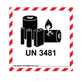 IATA UN 3481 Lithium Ion Battery Hazard Labels - 100 x 100mm Labels | Warning Labels | PPI Labels
