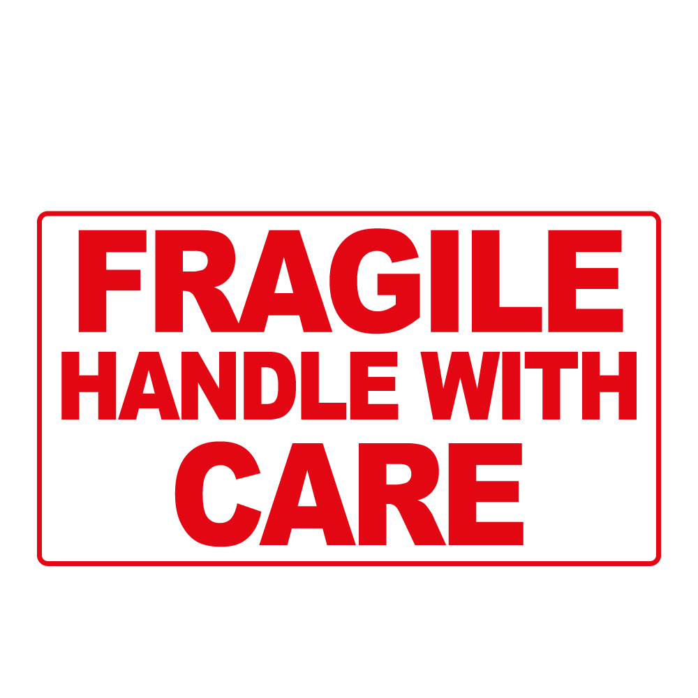 Fragile Handle With Care Labels - 70 x 40mm Labels | Warning Labels | PPI Labels
