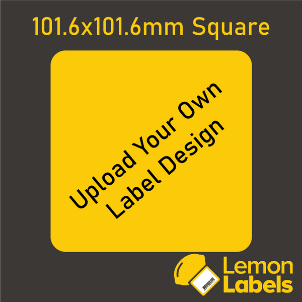 Upload Your Own Design Printed Label - 101.6x101.6mm Square