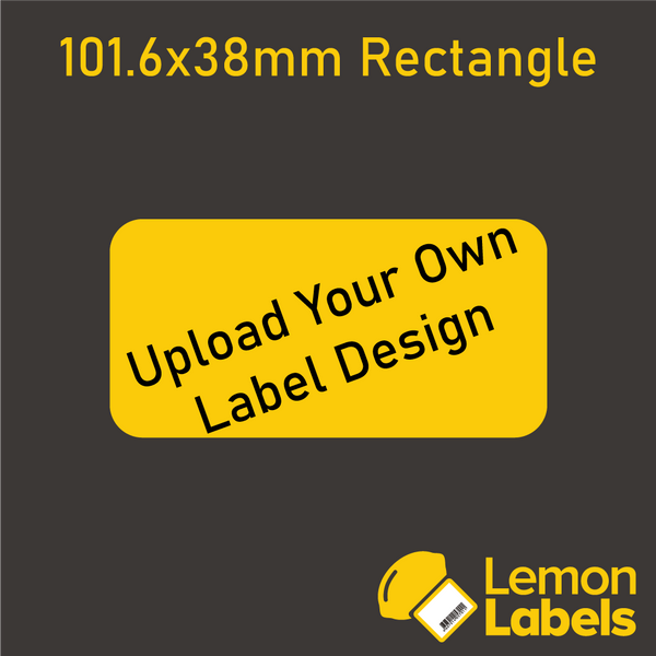 Upload Your Own Design Printed Label - 101.6x38mm Rectangle