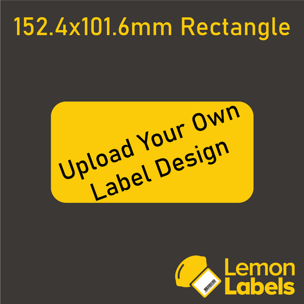 Upload Your Own Design Printed Label - 152.4x101.6mm Rectangle