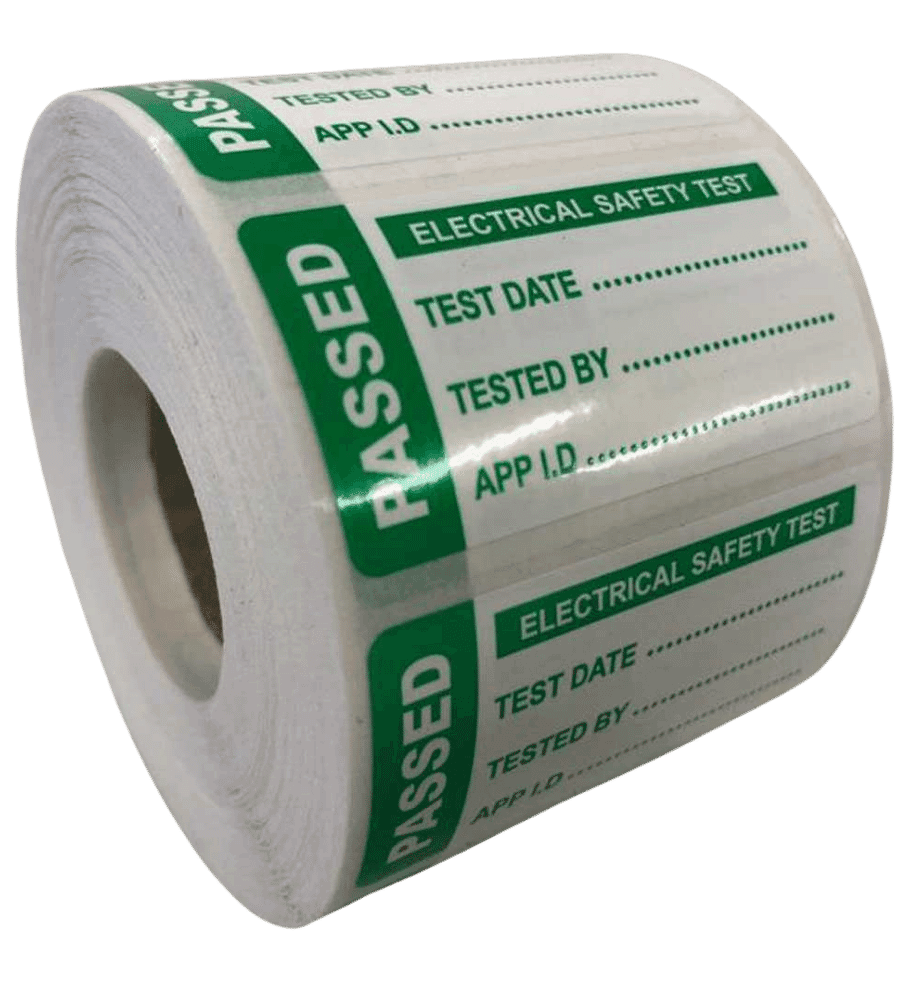 4th Edition PAT Test Labels - Tough Water Resistant Polypropylene