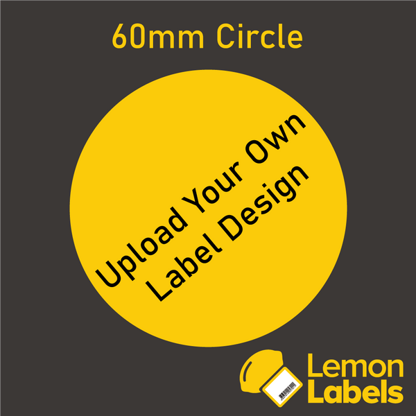 Upload Your Own Design Printed Label - 60mm Circle