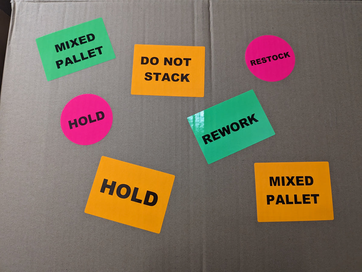 High Visibility Warehouse Packaging Labels For Rework Departments