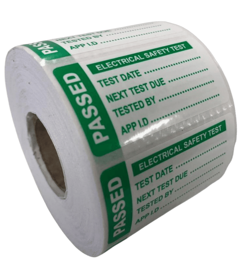 3rd Edition PAT Test Labels - Tough Water Resistant Polypropylene