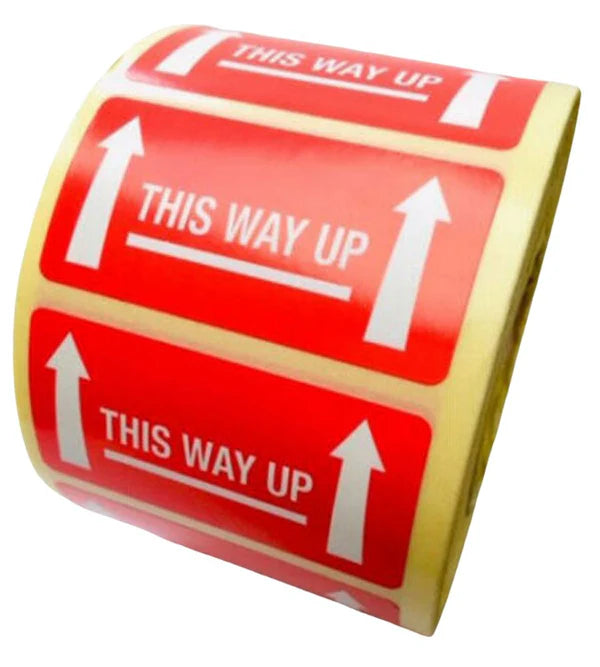 This Way Up Labels - 50mm x 25mm Labels | Warning Labels