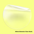 60mm Circular Clear Seals - Packaging Seals / Closers - High Tack PP - 60mm Diameter