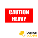 Caution Heavy Packaging Labels