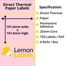 Pink Thermal Printer Labels - Thermal Eco Paper On Permanent Adhesive