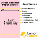 Pink Thermal Printer Labels - Thermal Eco Paper On Permanent Adhesive