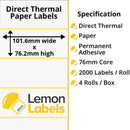 Zebra Printer Labels - Thermal Eco Labels For Zebra Printers
