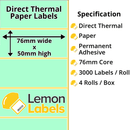 Zebra Printer Labels - Thermal Eco Labels For Zebra Printers