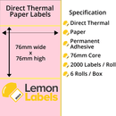 Pink Thermal Printer Labels - Thermal Eco Paper On Permanent Adhesive