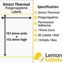 Labels For Zebra ZQ520 | ZQ620 | ZQ630 Mobile Printers On 19mm Cores