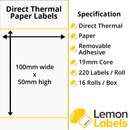 Labels For Zebra ZQ520 | ZQ620 | ZQ630 Mobile Printers On 19mm Cores
