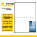 LSA4-LL02-GREM - 199.6 x 143.5mm White Paper With Removable Adhesive Labels, 2 labels to an A4 sheet, 100 sheets