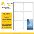 LSA4-LL06-GREM - 99.1 x 93.1mm White Paper With Removable Adhesive Labels, 6 labels to an A4 sheet, 100 sheets