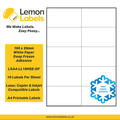 LSA4-LL10NSE-DF - 105 x 59mm White Paper With Deep Freeze Adhesive Labels, 10 labels to an A4 sheet, 100 sheets